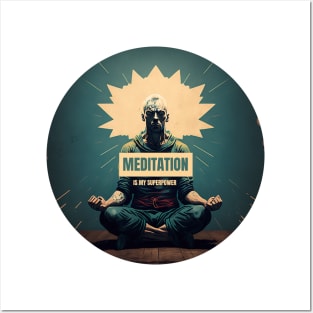 Meditation is my superpower Posters and Art